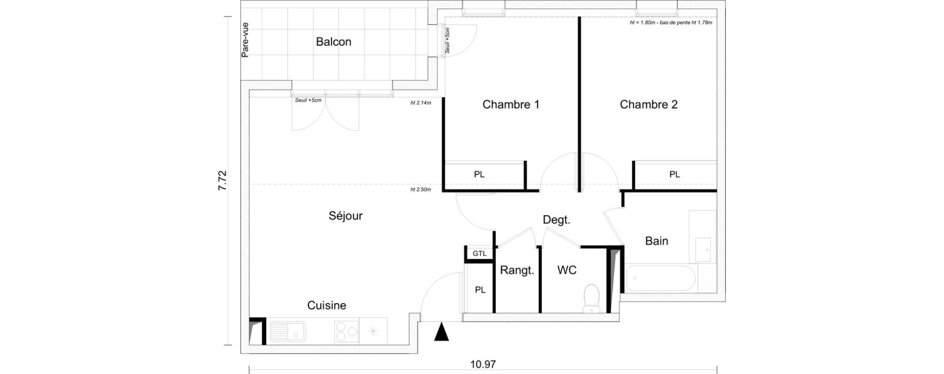 Appartement T3 de 66,63 m2 &agrave; Saint-Gilles-Croix-De-Vie Saint gilles