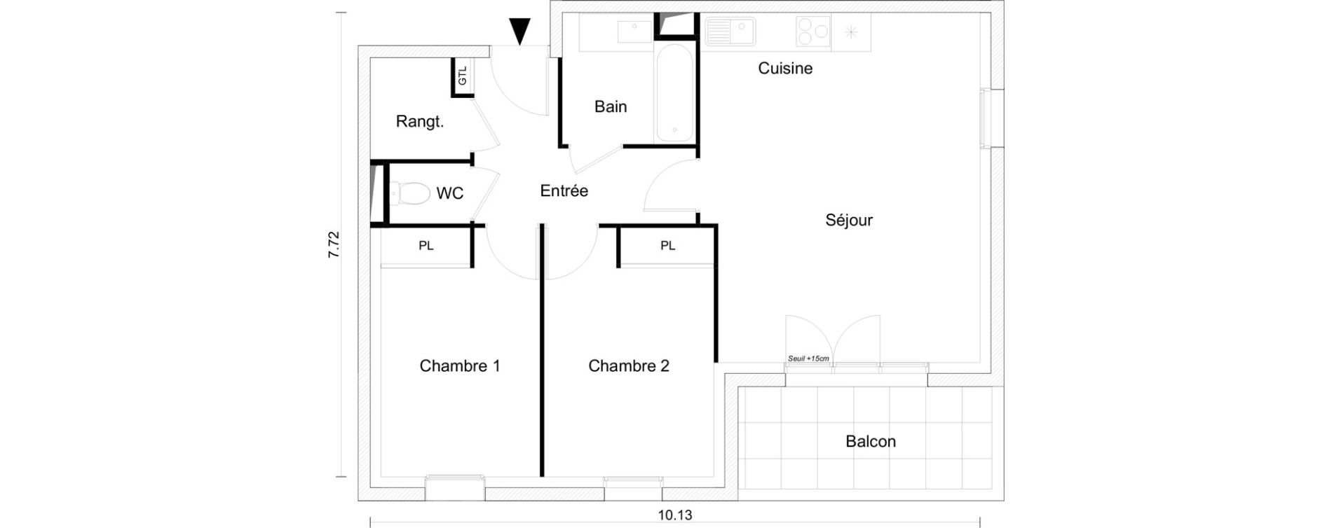 Appartement T3 de 64,04 m2 &agrave; Saint-Gilles-Croix-De-Vie Saint gilles