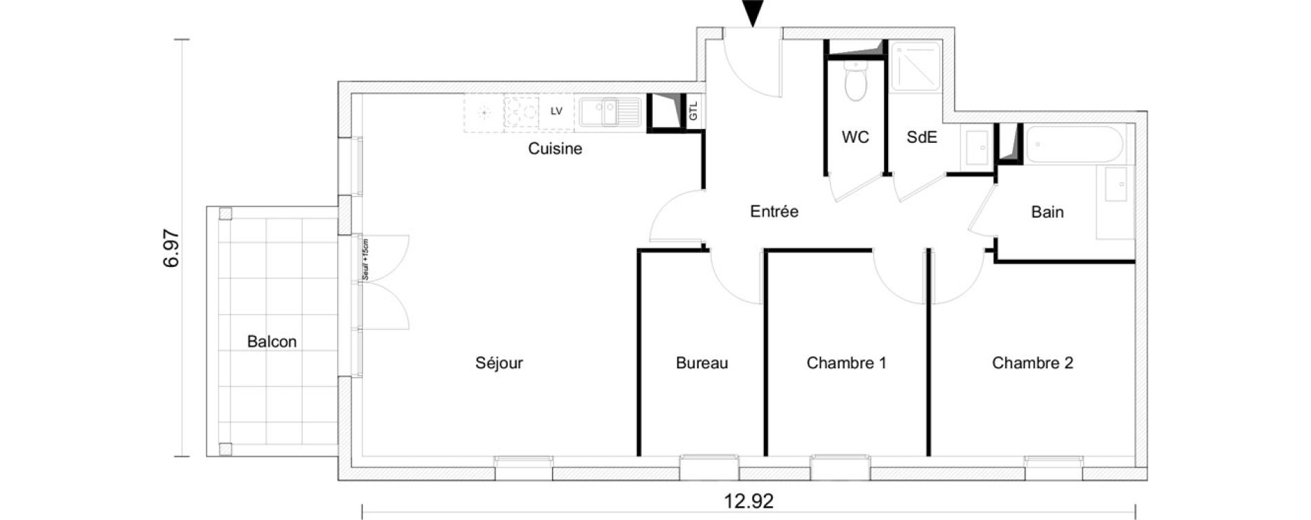 Appartement T3 bis de 76,97 m2 &agrave; Saint-Gilles-Croix-De-Vie Saint gilles