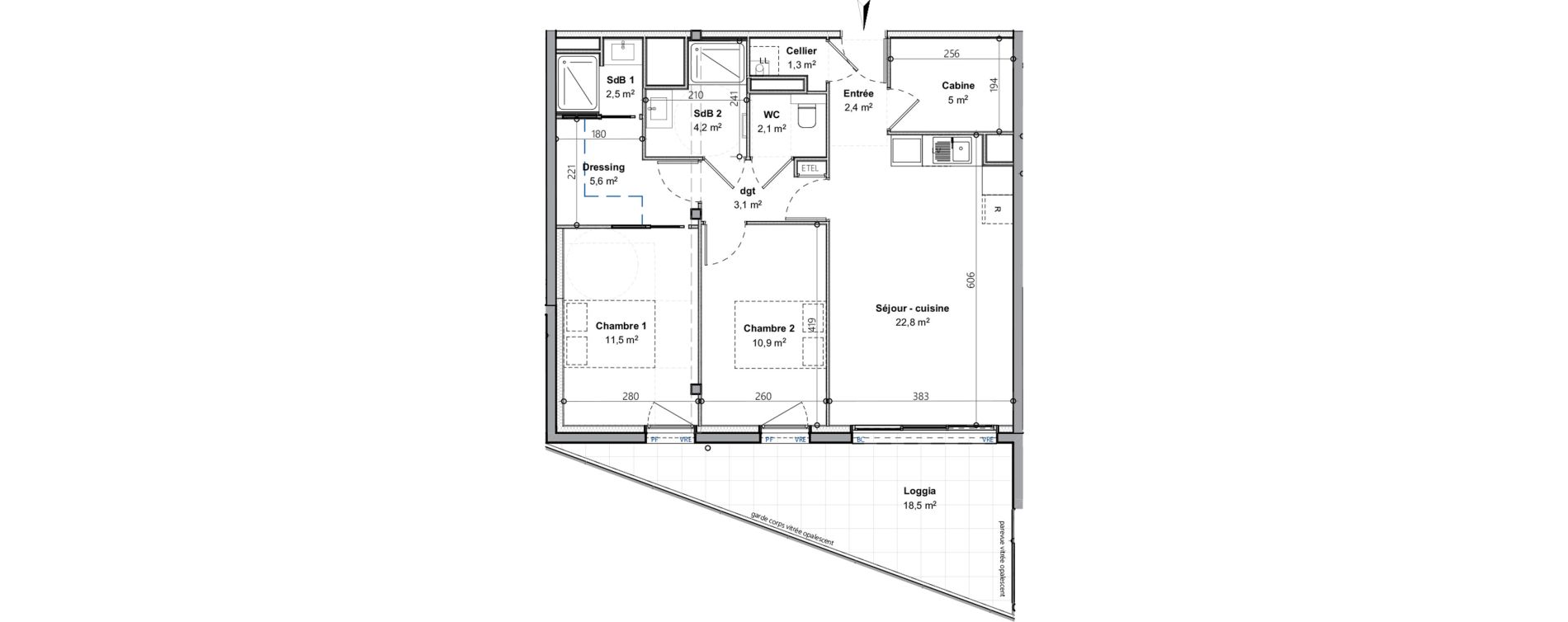 Appartement T3 de 71,40 m2 &agrave; Saint-Gilles-Croix-De-Vie Croix de vie