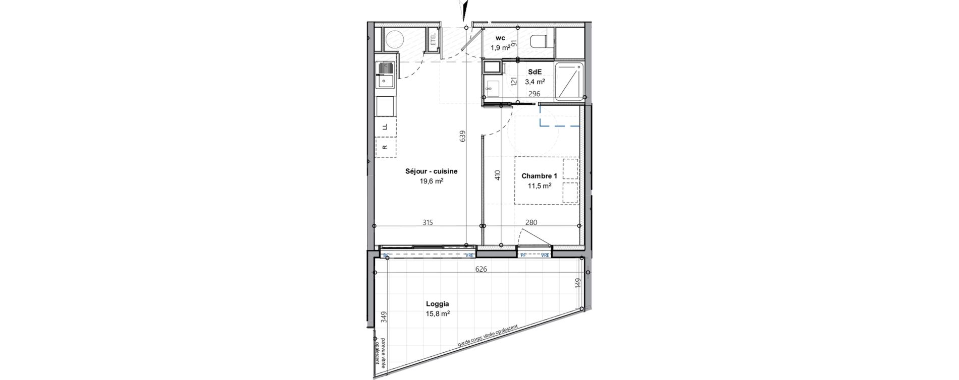 Appartement T2 de 36,40 m2 &agrave; Saint-Gilles-Croix-De-Vie Croix de vie