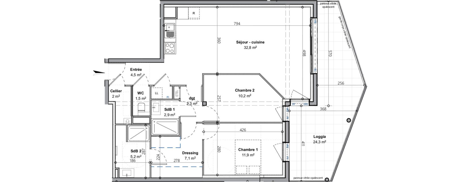 Appartement T3 de 80,40 m2 &agrave; Saint-Gilles-Croix-De-Vie Croix de vie