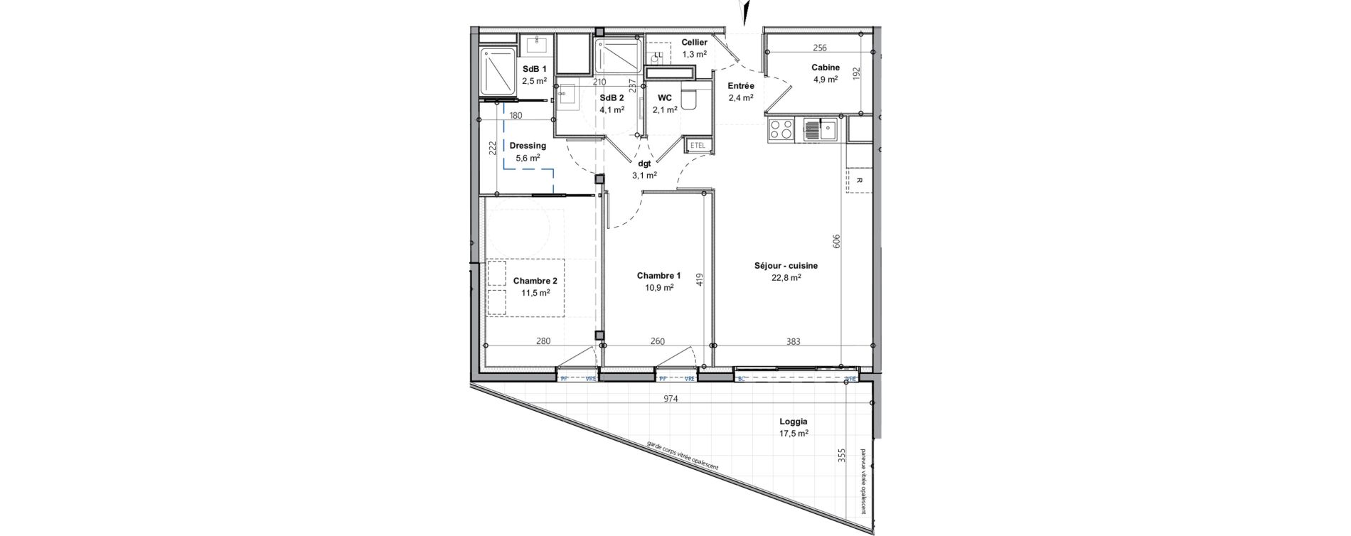 Appartement T3 de 71,20 m2 &agrave; Saint-Gilles-Croix-De-Vie Croix de vie