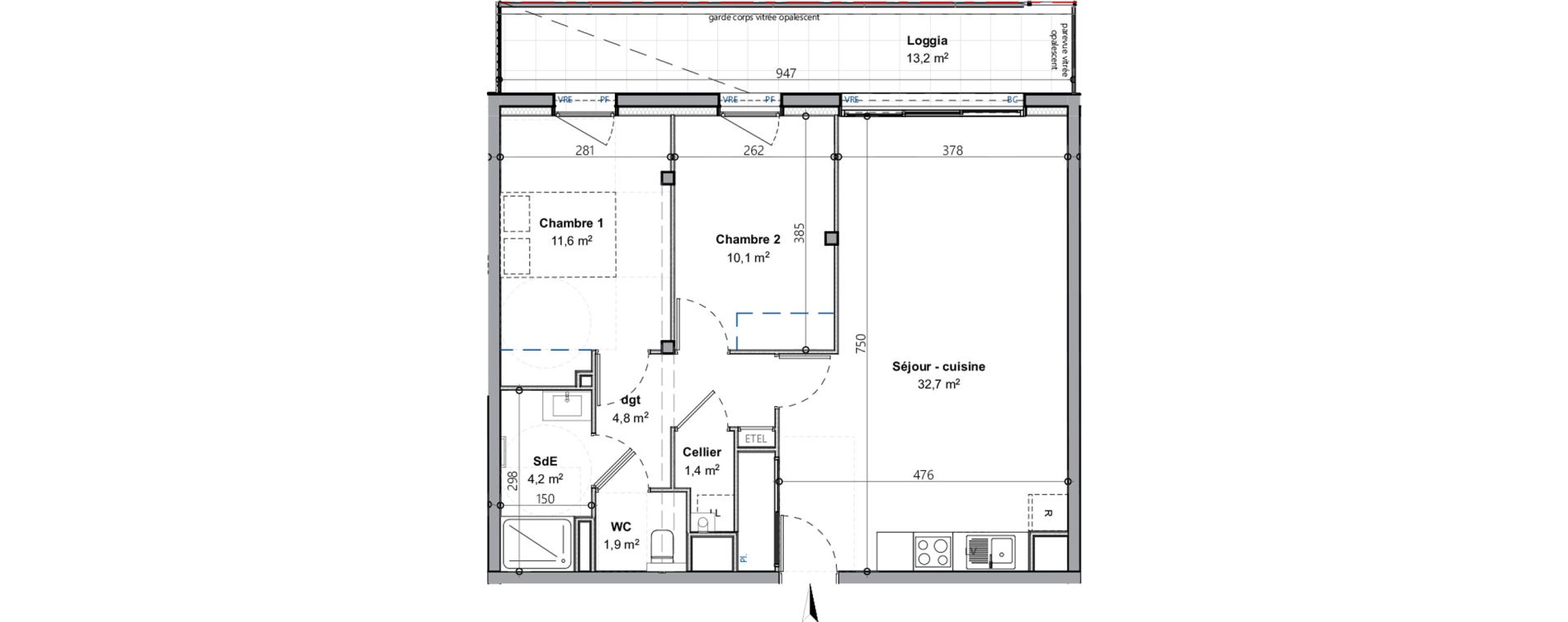 Appartement T3 de 66,70 m2 &agrave; Saint-Gilles-Croix-De-Vie Croix de vie