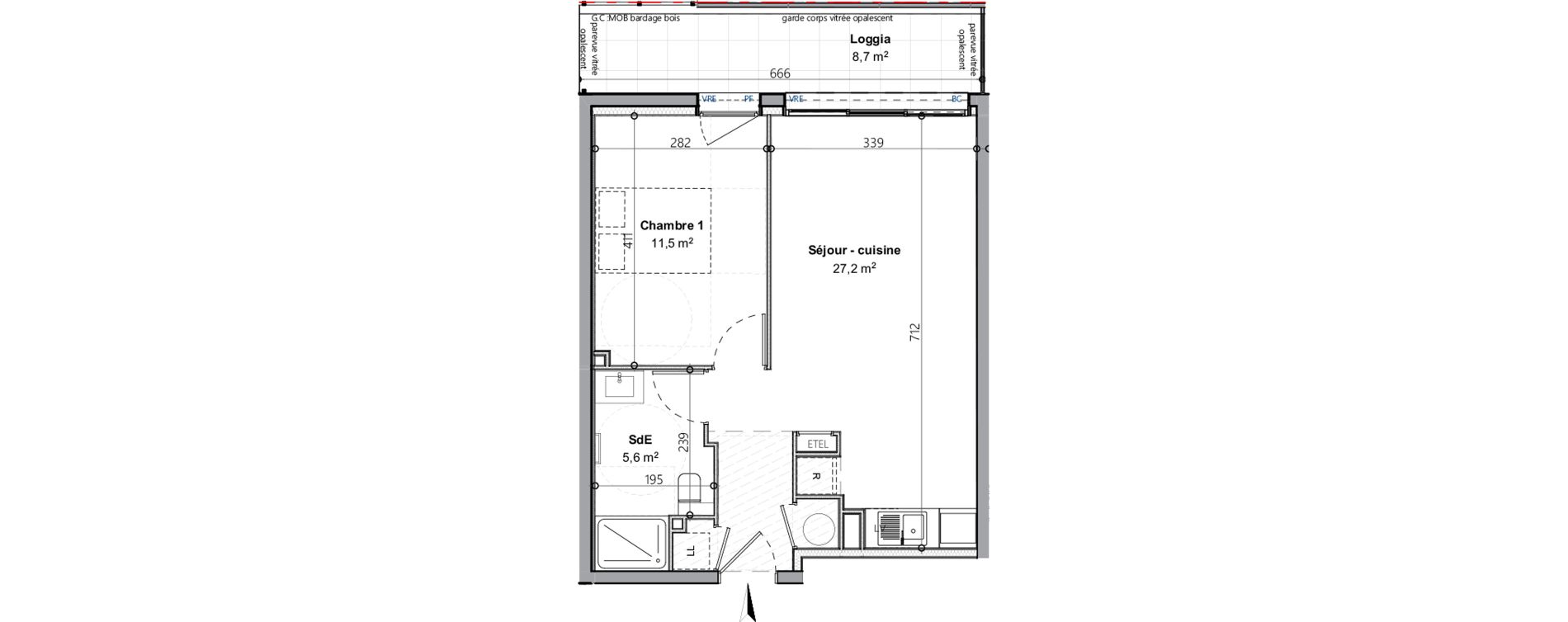 Appartement T2 de 44,30 m2 &agrave; Saint-Gilles-Croix-De-Vie Croix de vie