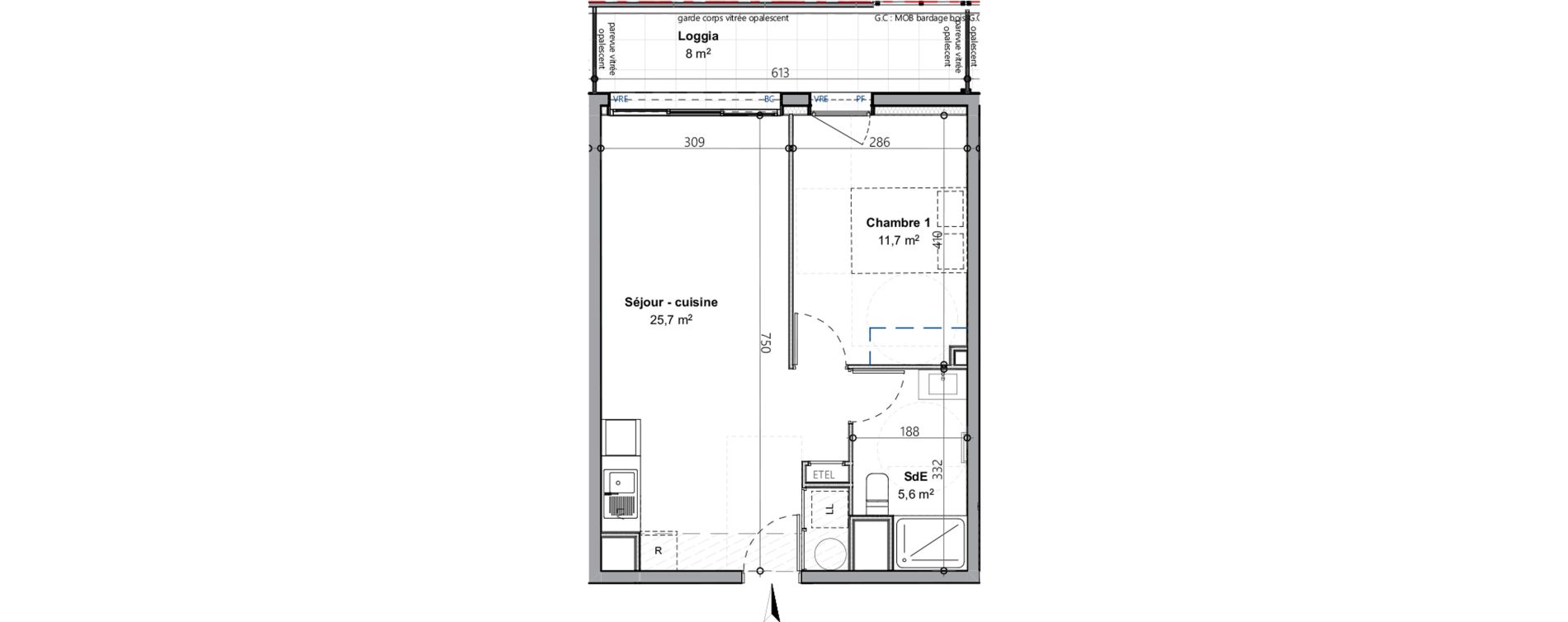 Appartement T2 de 43,00 m2 &agrave; Saint-Gilles-Croix-De-Vie Croix de vie