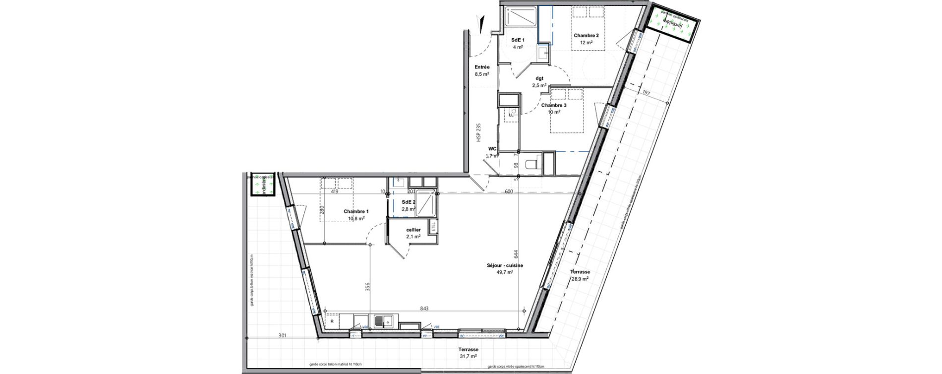 Appartement T4 de 104,10 m2 &agrave; Saint-Gilles-Croix-De-Vie Croix de vie