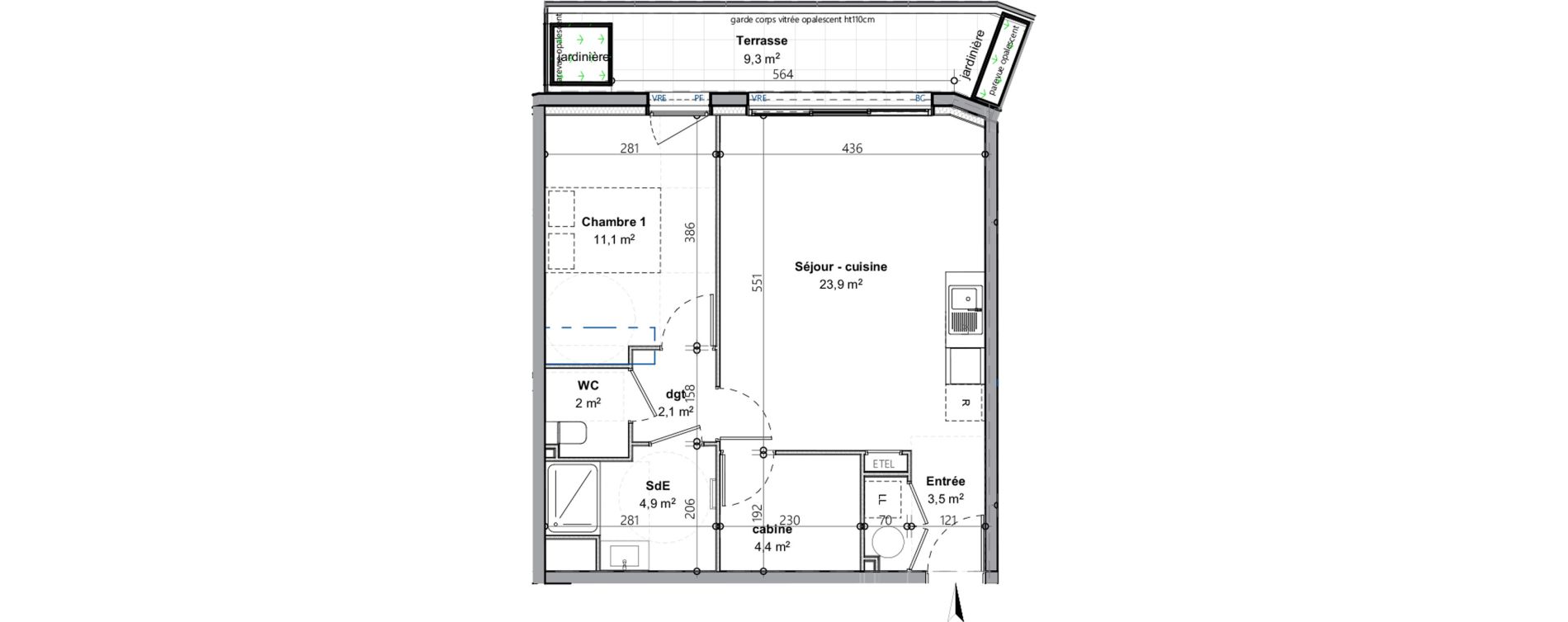 Appartement T2 de 51,90 m2 &agrave; Saint-Gilles-Croix-De-Vie Croix de vie