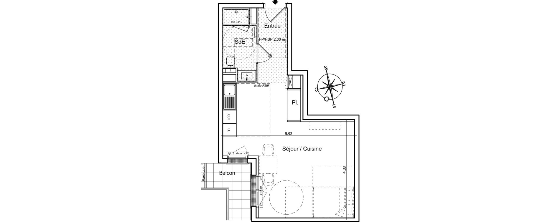 Appartement T1 de 35,79 m2 &agrave; Saint-Gilles-Croix-De-Vie Saint gilles