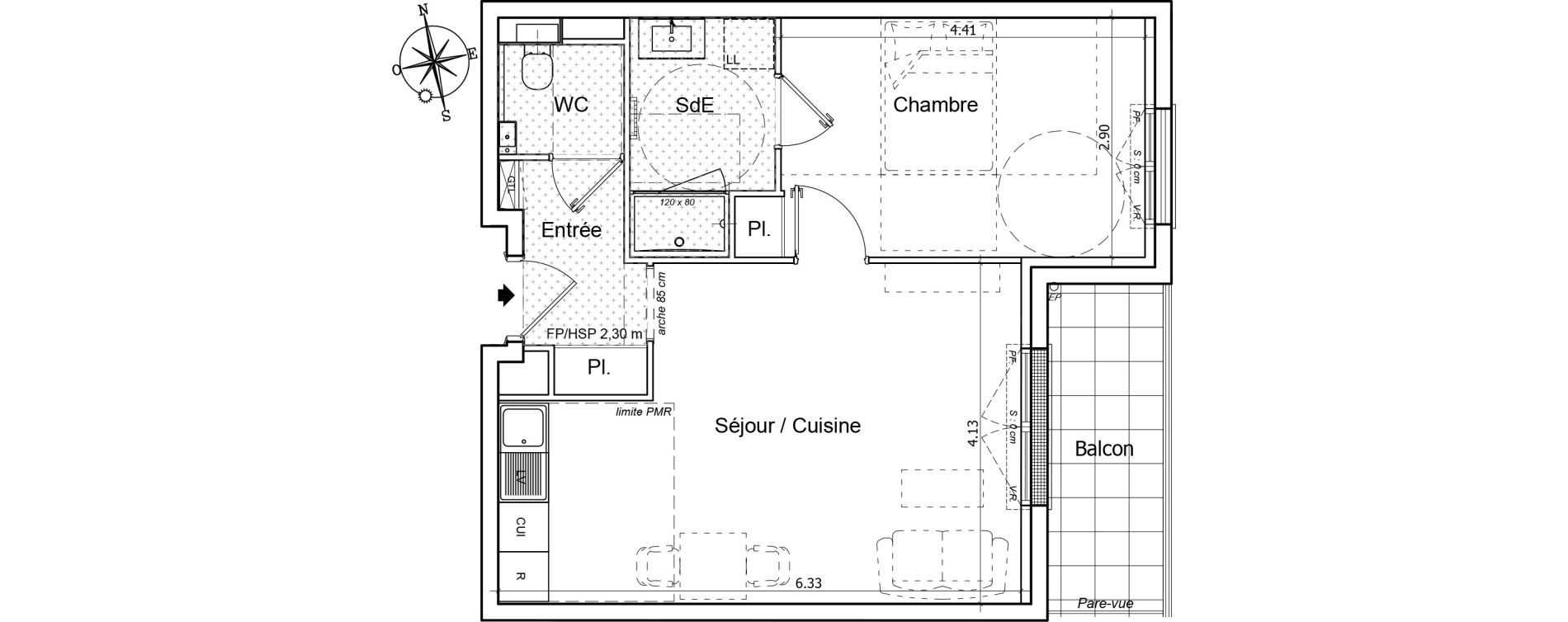 Appartement T2 de 46,57 m2 &agrave; Saint-Gilles-Croix-De-Vie Saint gilles