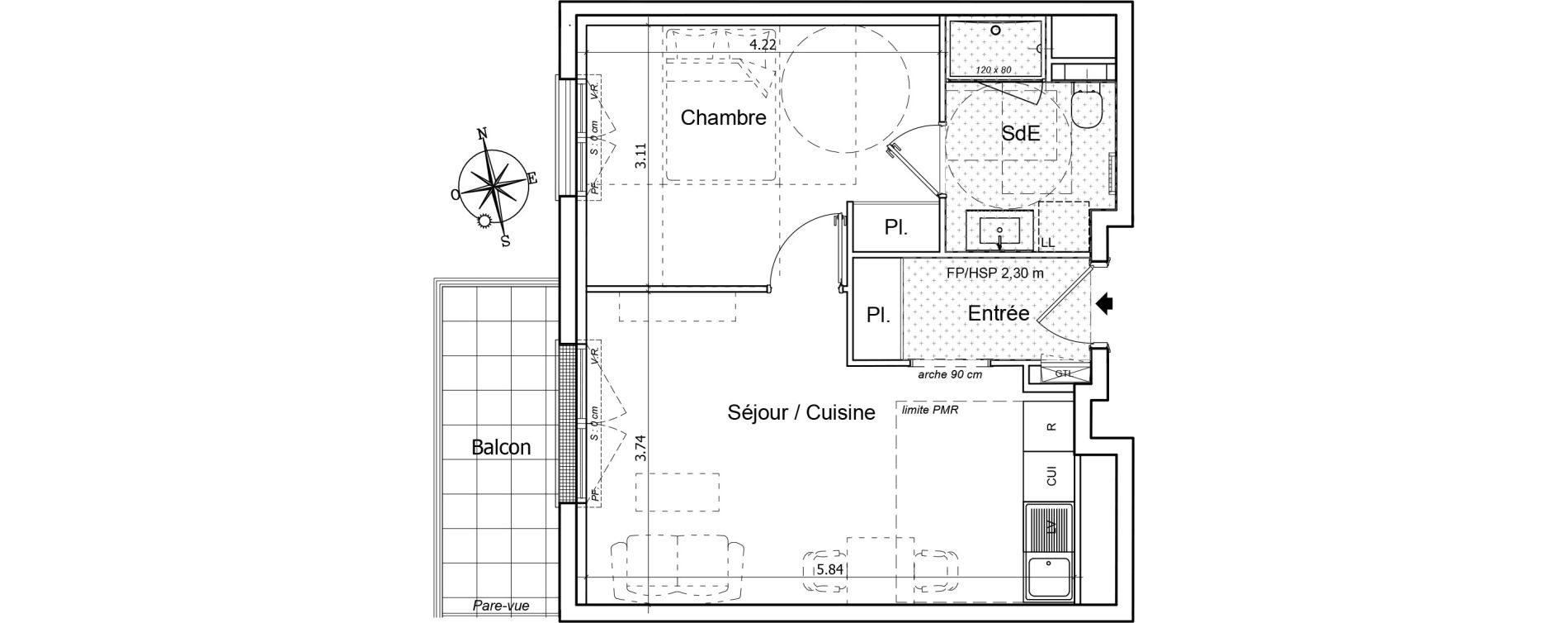 Appartement T2 de 40,26 m2 &agrave; Saint-Gilles-Croix-De-Vie Saint gilles