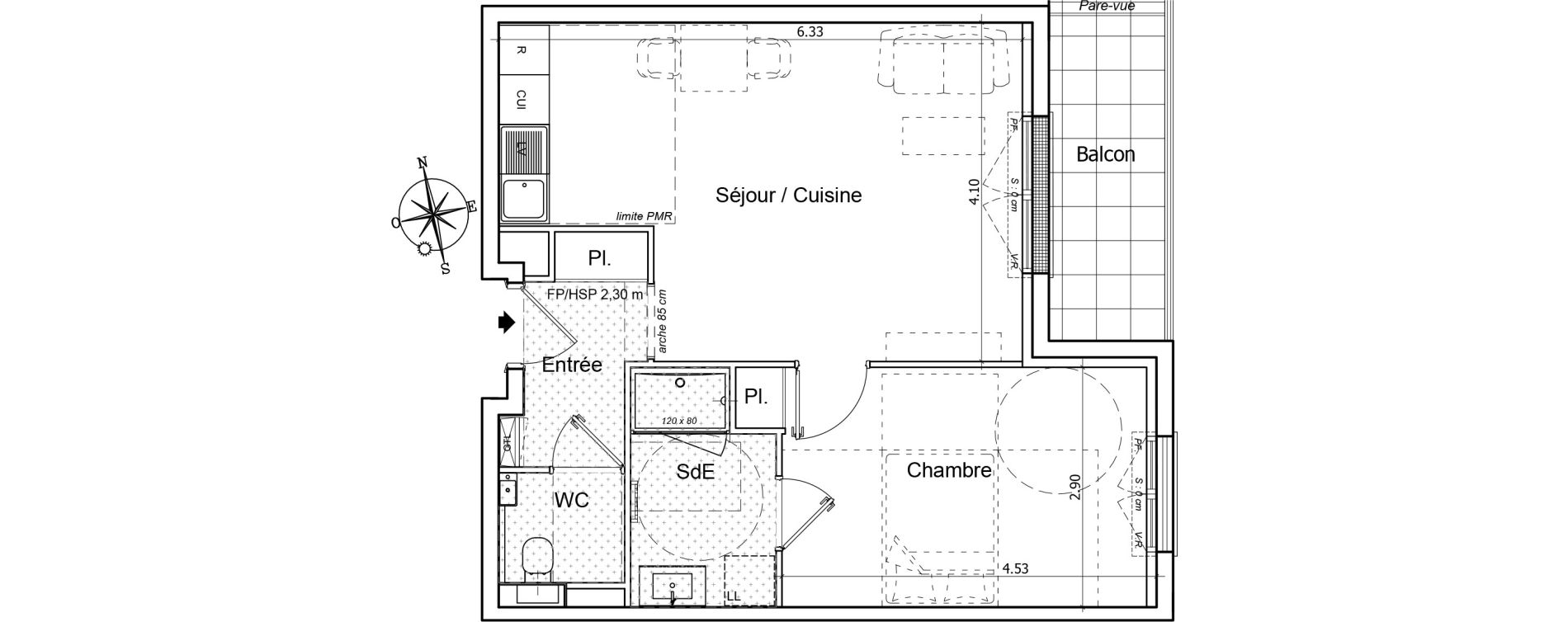 Appartement T2 de 46,43 m2 &agrave; Saint-Gilles-Croix-De-Vie Saint gilles