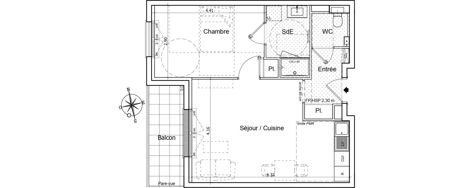 Appartement T2 de 46,77 m2 &agrave; Saint-Gilles-Croix-De-Vie Saint gilles