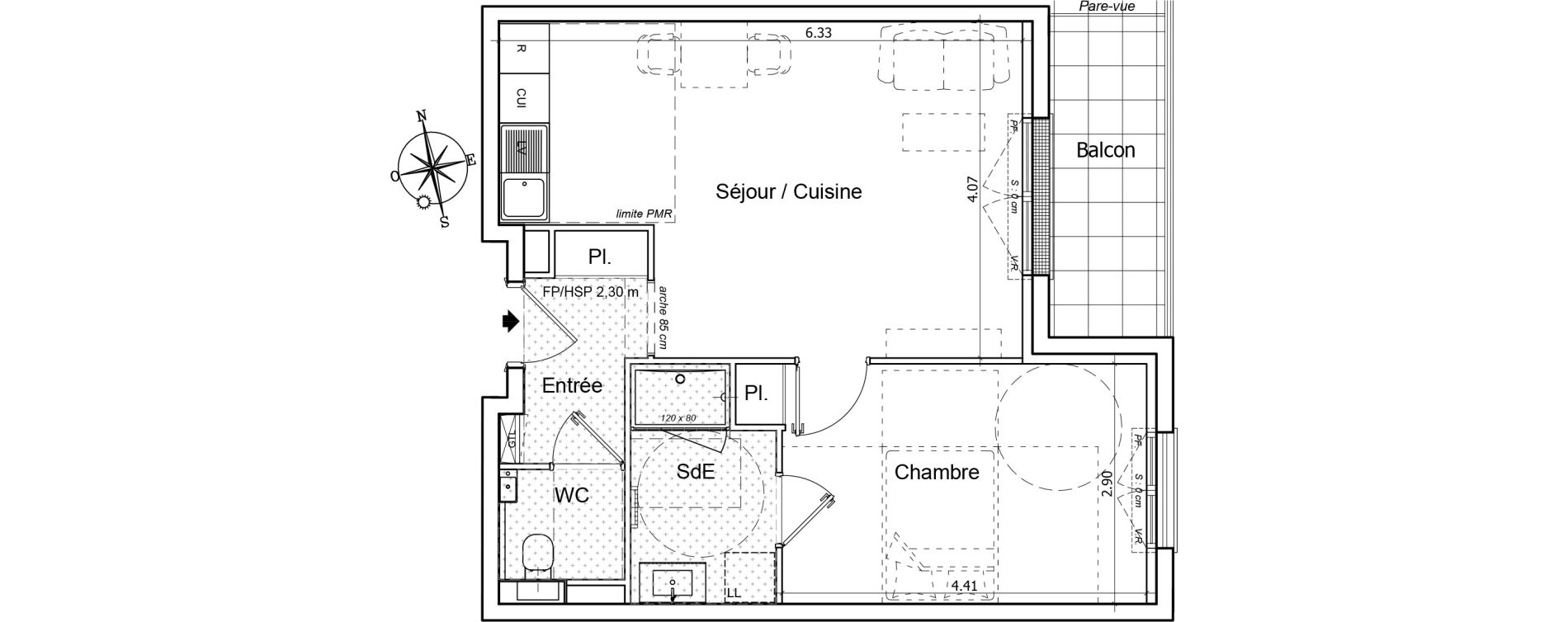 Appartement T2 de 46,27 m2 &agrave; Saint-Gilles-Croix-De-Vie Saint gilles