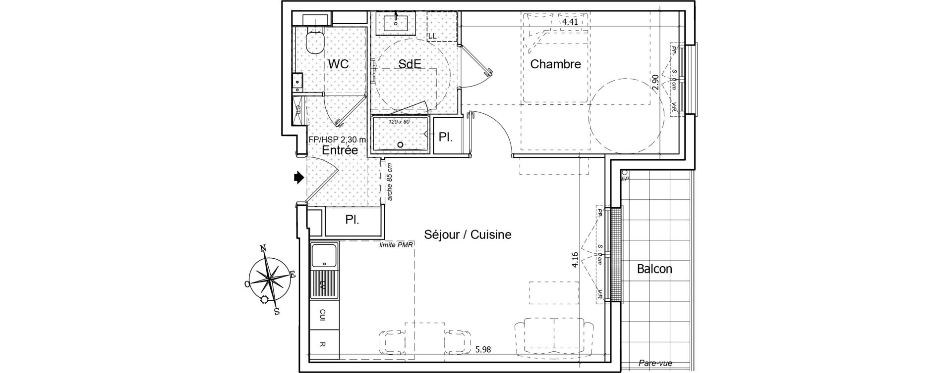Appartement T2 de 45,87 m2 &agrave; Saint-Gilles-Croix-De-Vie Saint gilles