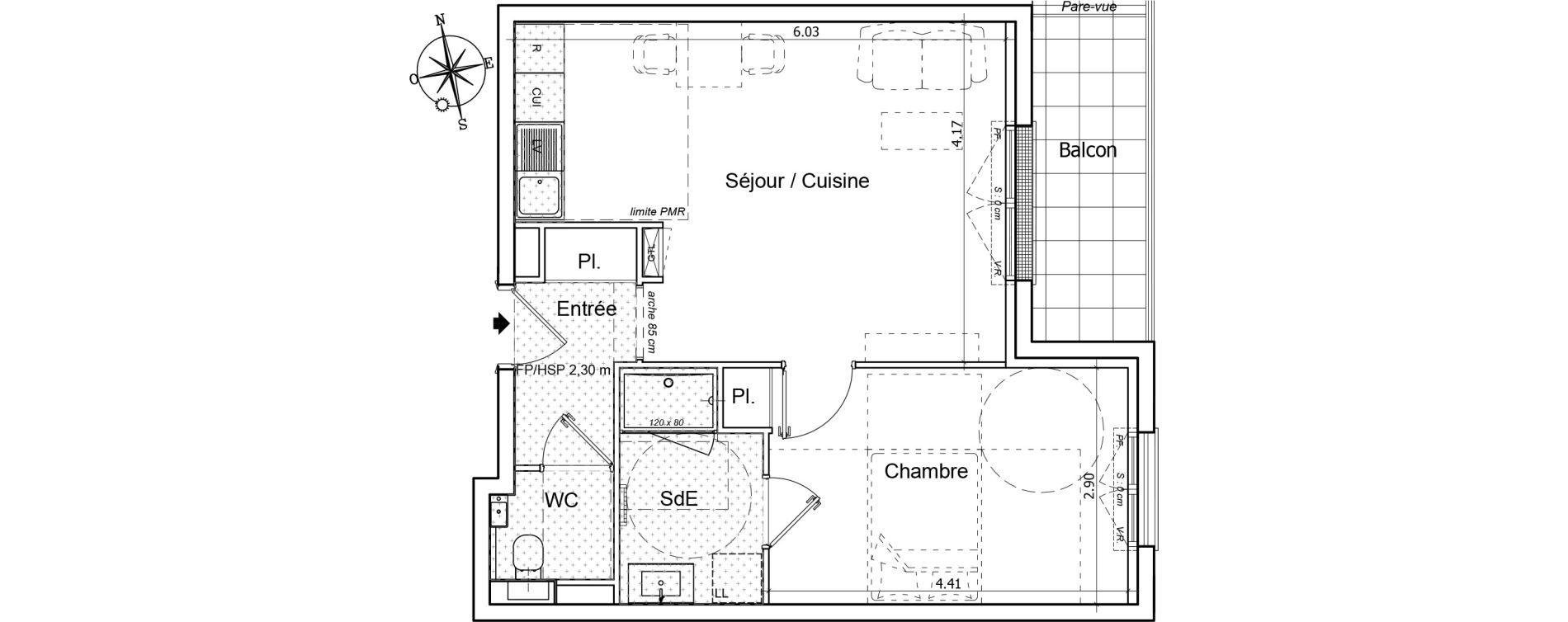 Appartement T2 de 45,82 m2 &agrave; Saint-Gilles-Croix-De-Vie Saint gilles