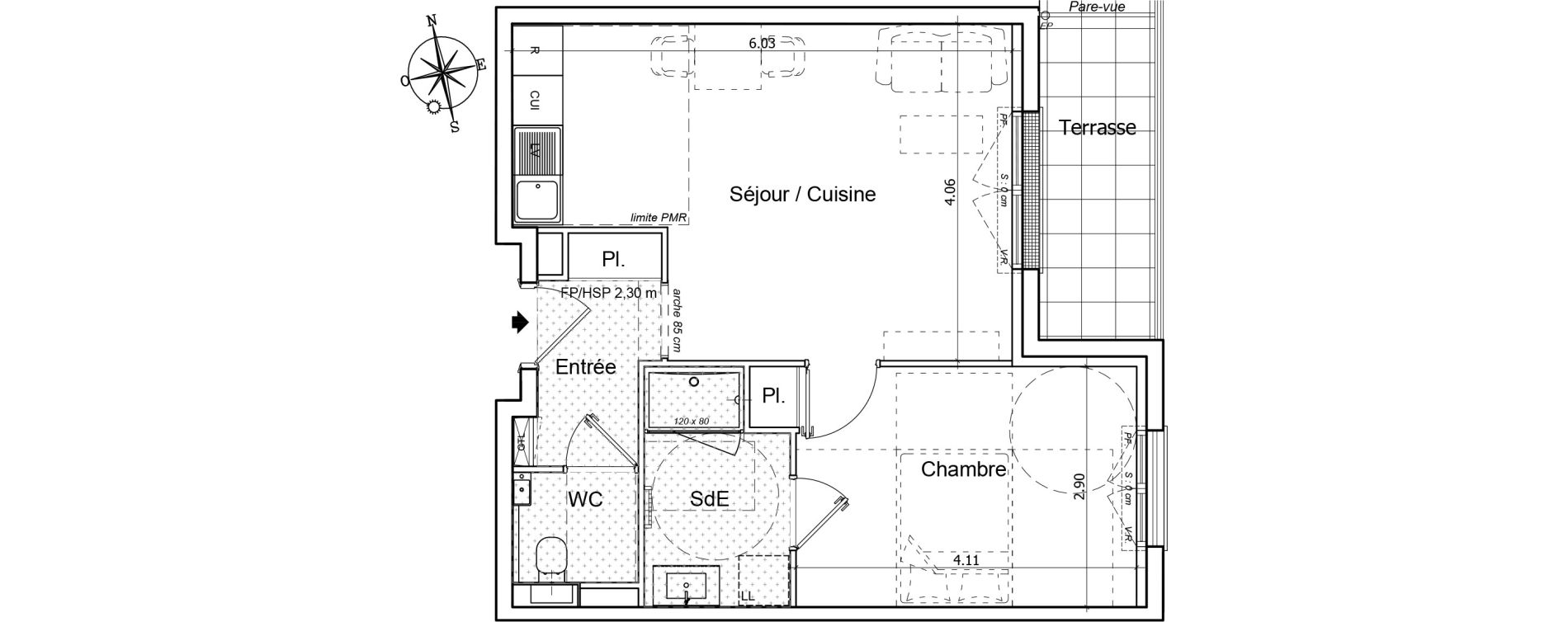 Appartement T2 de 44,18 m2 &agrave; Saint-Gilles-Croix-De-Vie Saint gilles