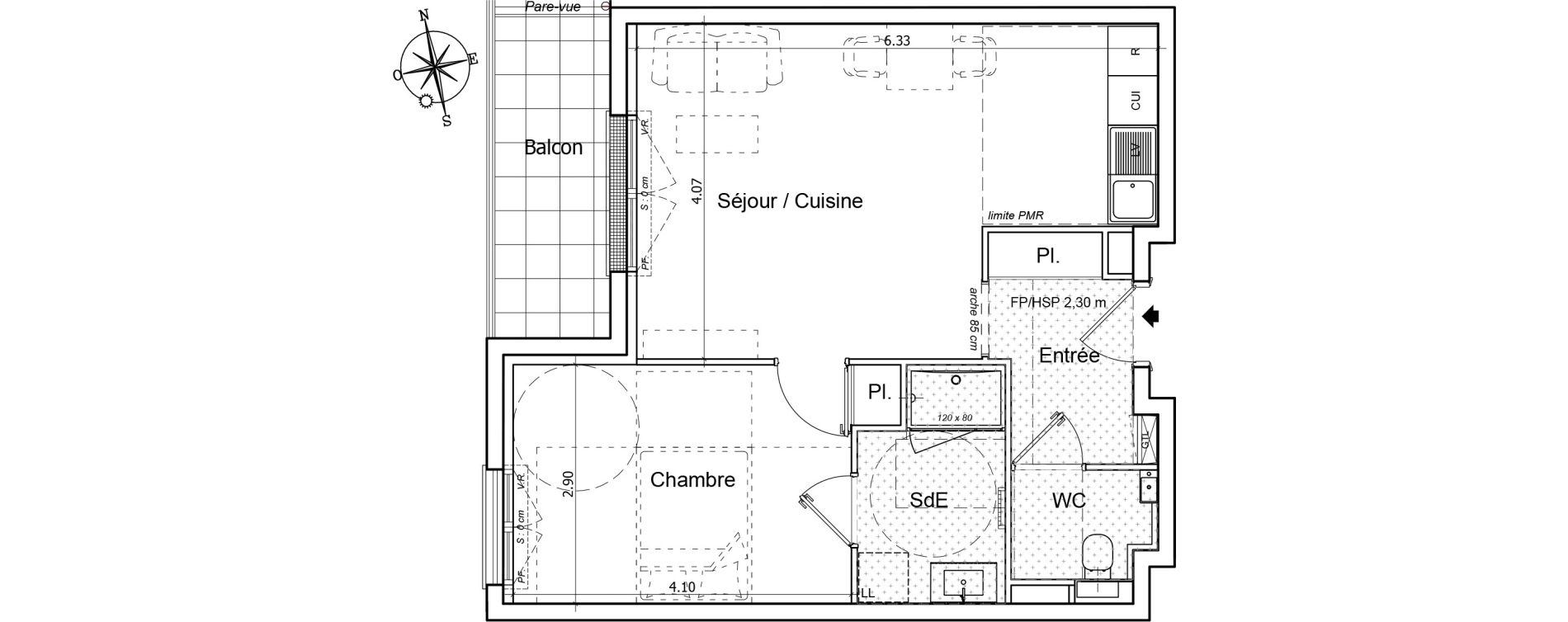 Appartement T2 de 46,09 m2 &agrave; Saint-Gilles-Croix-De-Vie Saint gilles