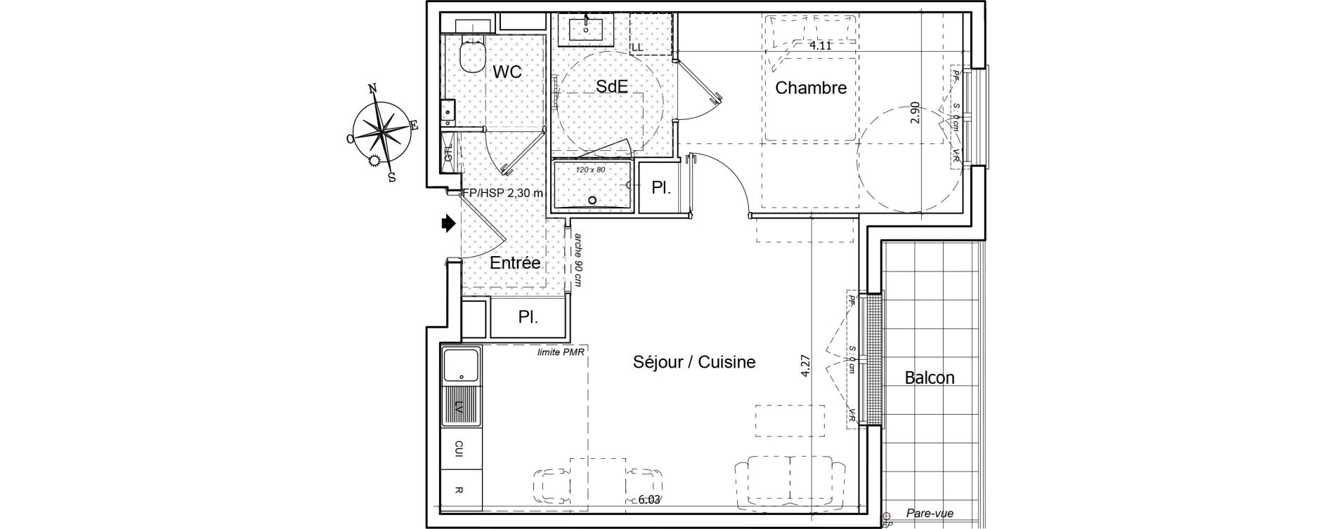 Appartement T2 de 45,29 m2 &agrave; Saint-Gilles-Croix-De-Vie Saint gilles