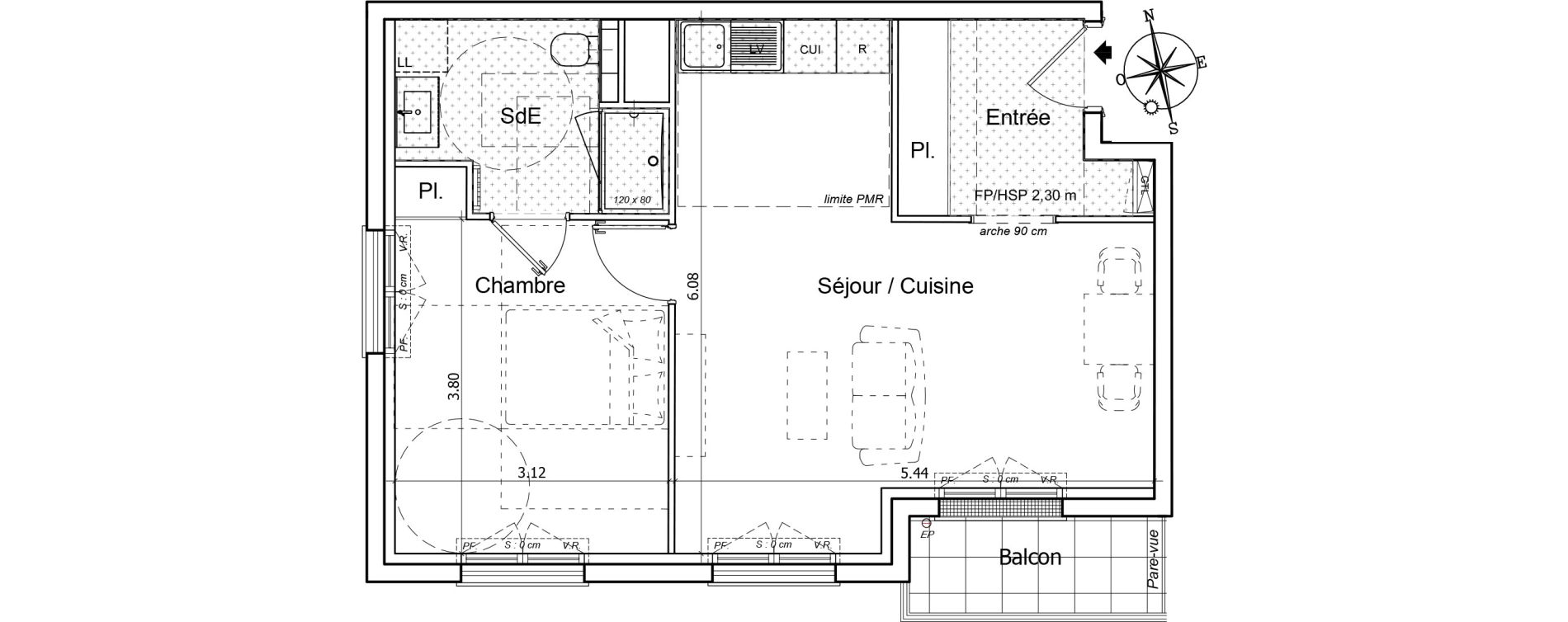 Appartement T2 de 46,84 m2 &agrave; Saint-Gilles-Croix-De-Vie Saint gilles