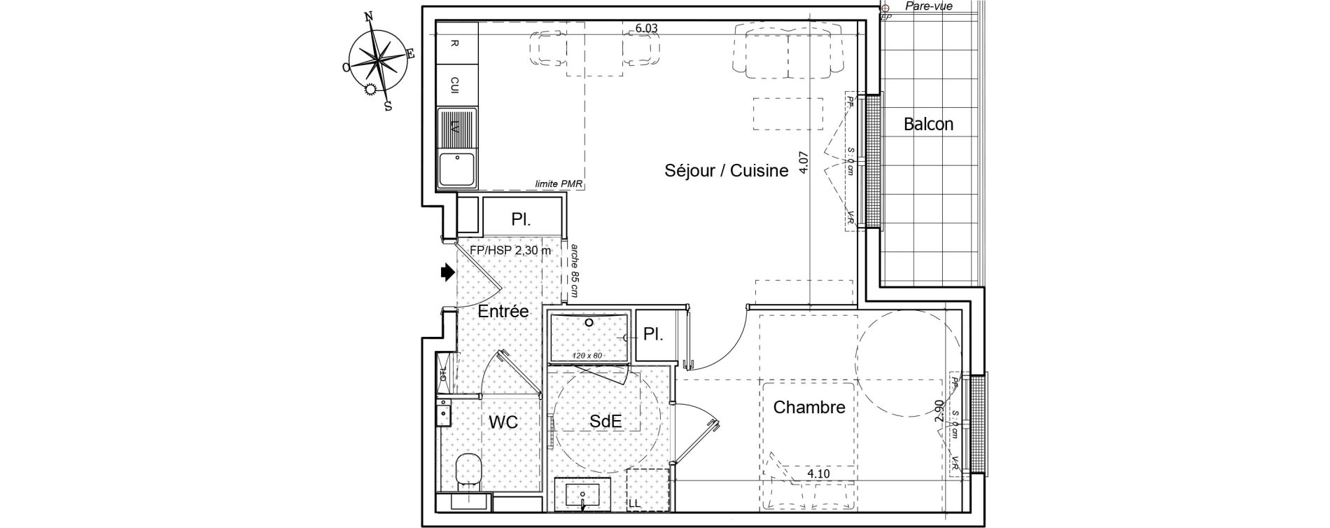 Appartement T2 de 44,20 m2 &agrave; Saint-Gilles-Croix-De-Vie Saint gilles