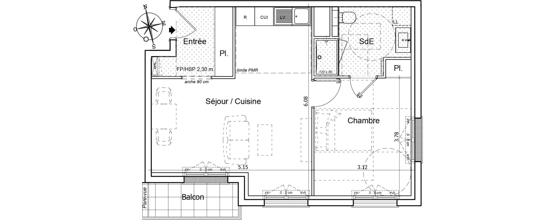 Appartement T2 de 45,04 m2 &agrave; Saint-Gilles-Croix-De-Vie Saint gilles