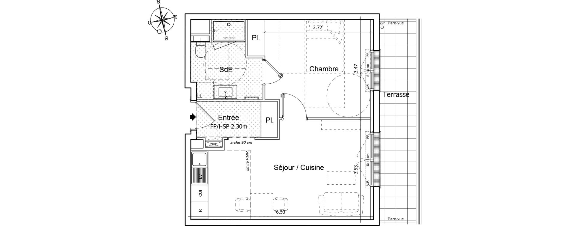 Appartement T2 de 42,45 m2 &agrave; Saint-Gilles-Croix-De-Vie Saint gilles