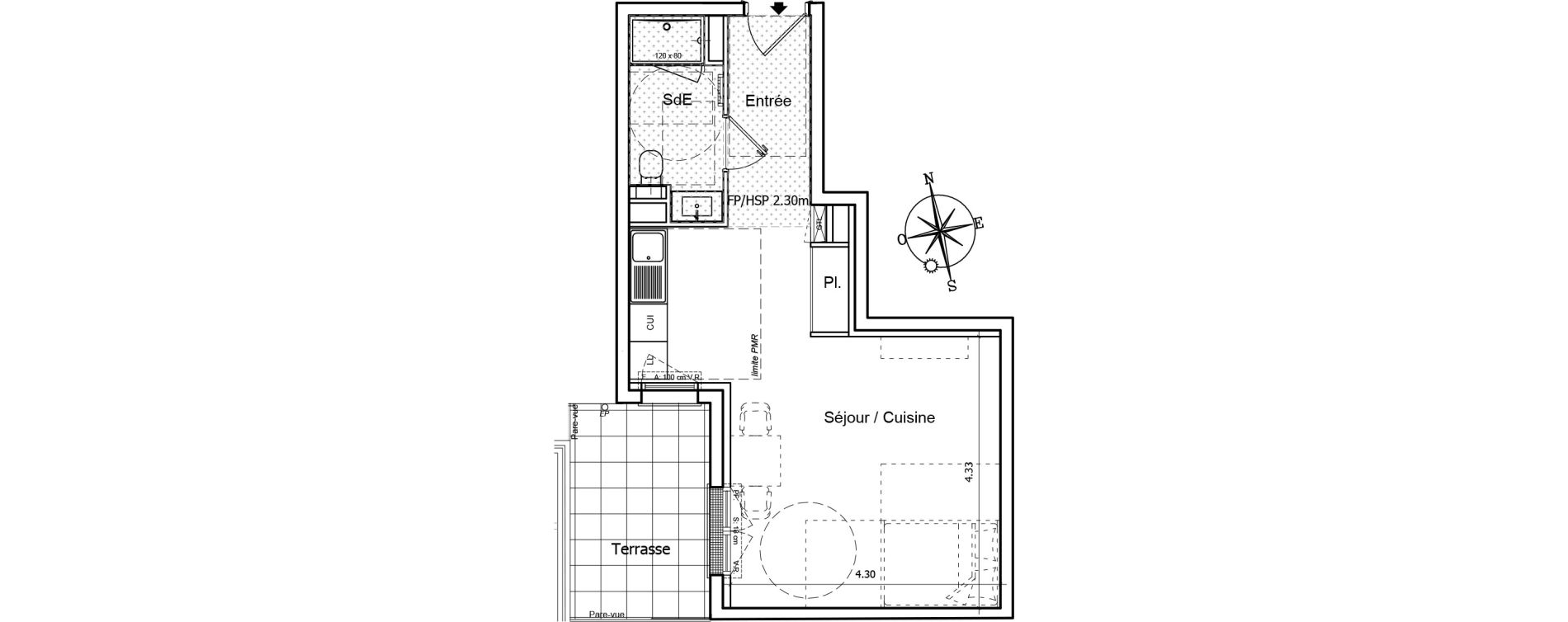 Appartement T1 de 34,49 m2 &agrave; Saint-Gilles-Croix-De-Vie Saint gilles