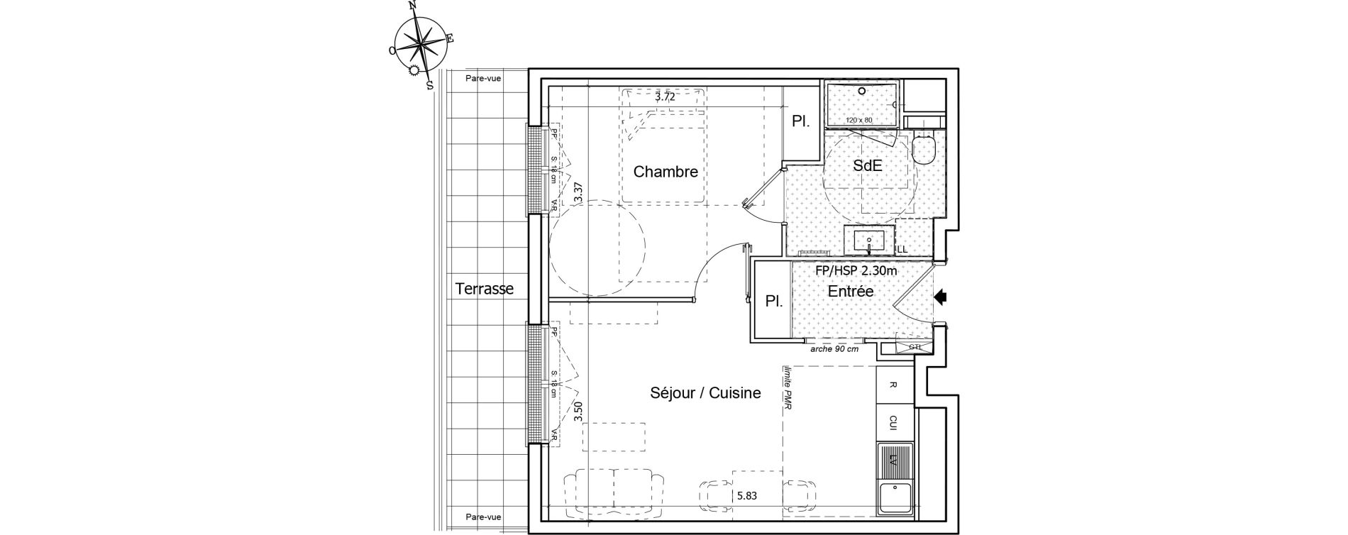 Appartement T2 de 40,62 m2 &agrave; Saint-Gilles-Croix-De-Vie Saint gilles
