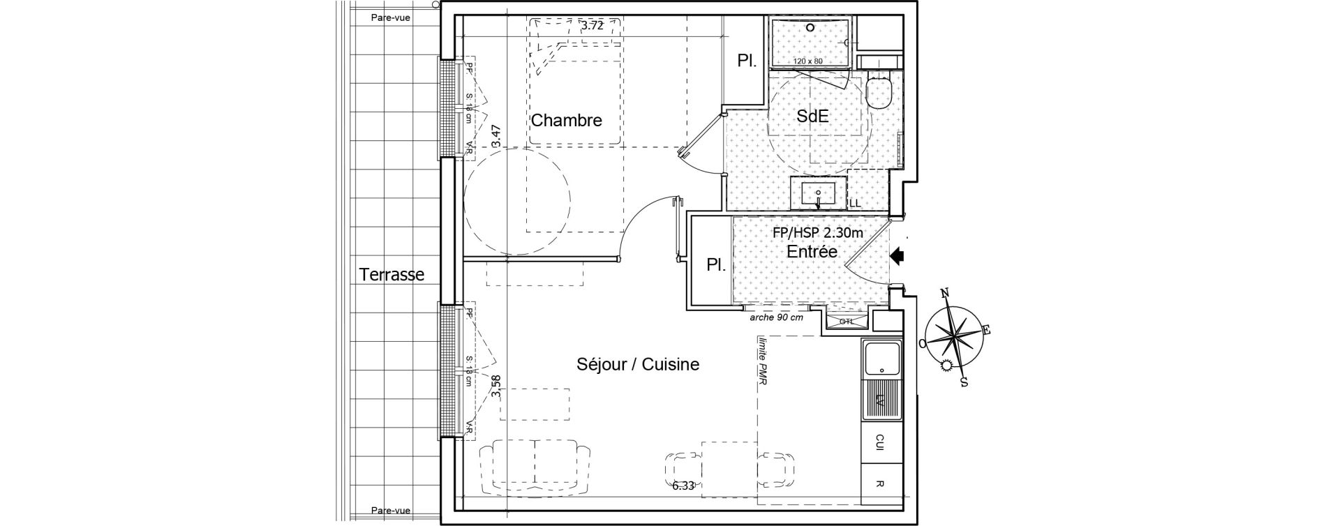 Appartement T2 de 42,79 m2 &agrave; Saint-Gilles-Croix-De-Vie Saint gilles