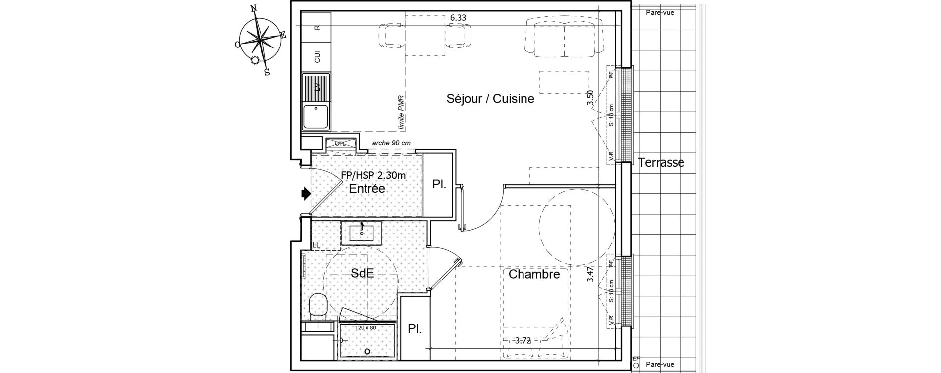 Appartement T2 de 42,27 m2 &agrave; Saint-Gilles-Croix-De-Vie Saint gilles