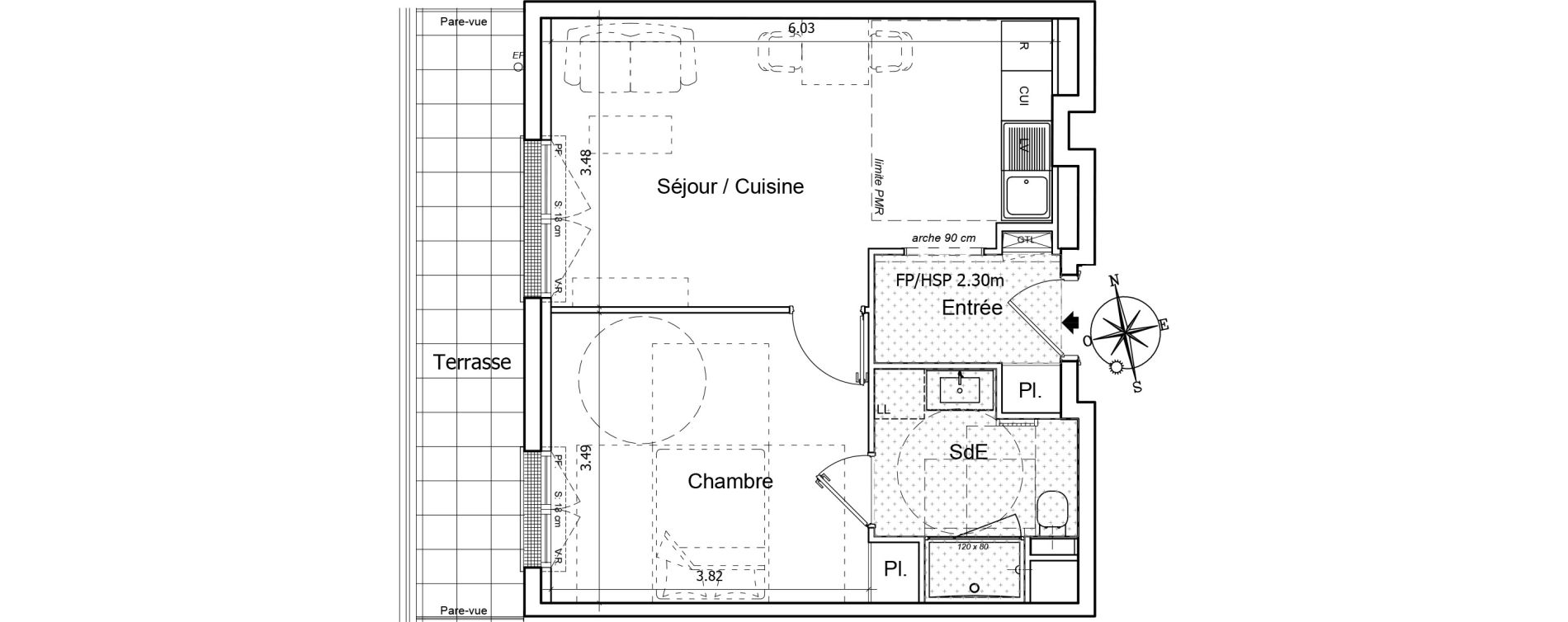 Appartement T2 de 41,63 m2 &agrave; Saint-Gilles-Croix-De-Vie Saint gilles