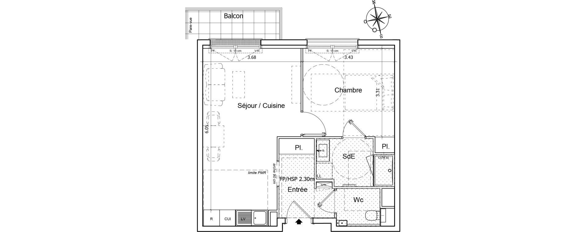 Appartement T2 de 44,68 m2 &agrave; Saint-Gilles-Croix-De-Vie Saint gilles