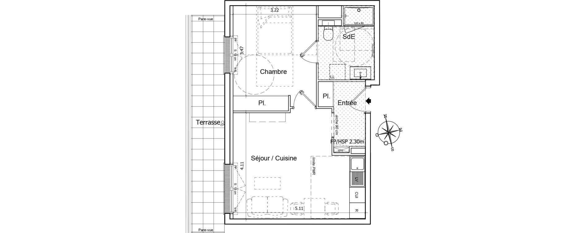 Appartement T2 de 41,07 m2 &agrave; Saint-Gilles-Croix-De-Vie Saint gilles