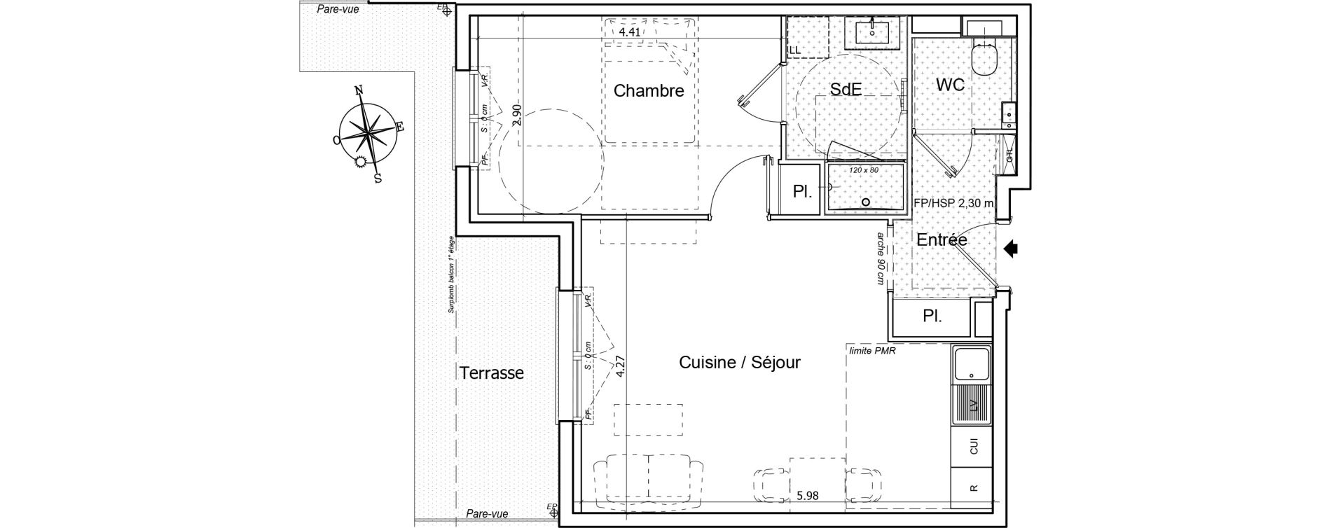 Appartement T2 de 46,56 m2 &agrave; Saint-Gilles-Croix-De-Vie Saint gilles