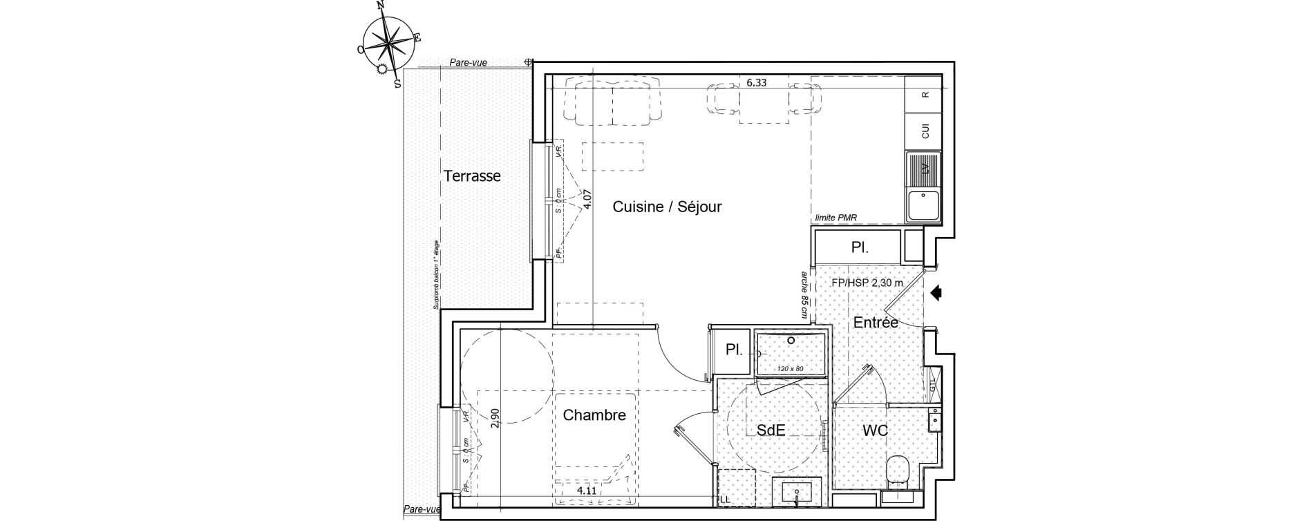 Appartement T2 de 46,09 m2 &agrave; Saint-Gilles-Croix-De-Vie Saint gilles