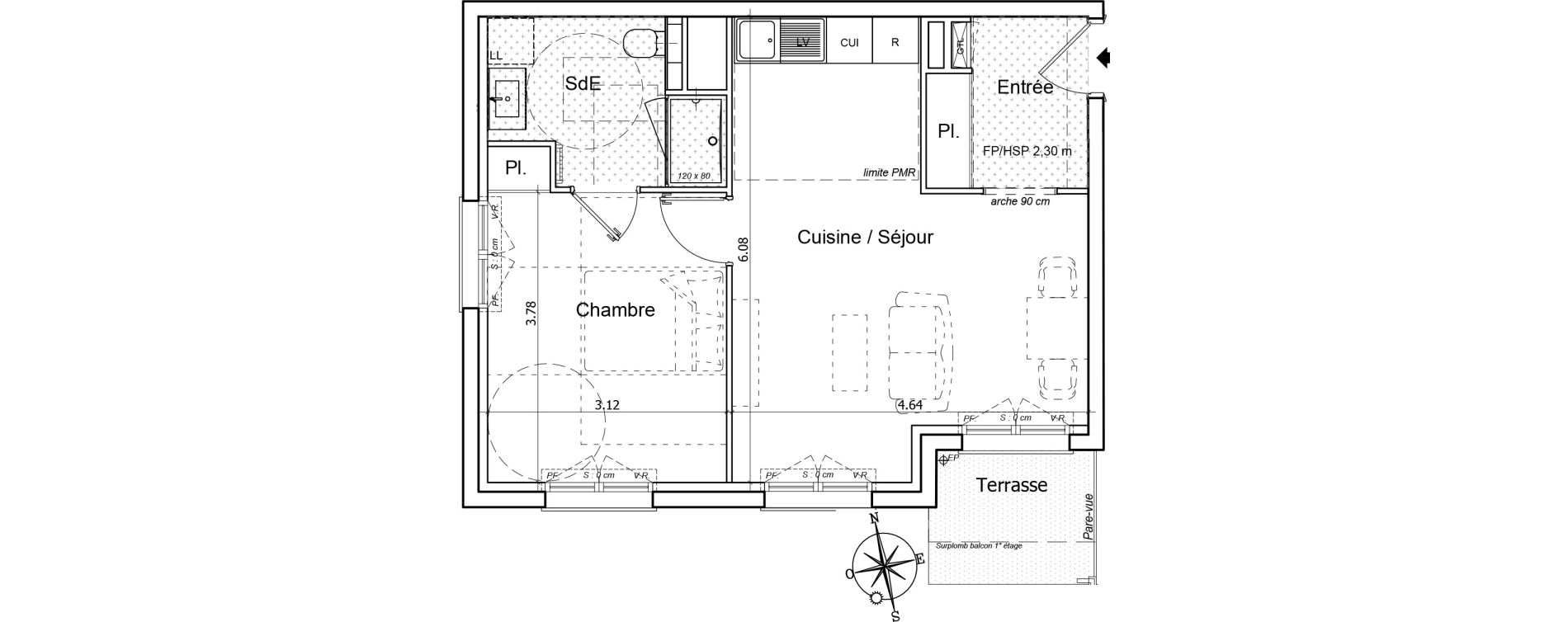 Appartement T2 de 43,63 m2 &agrave; Saint-Gilles-Croix-De-Vie Saint gilles