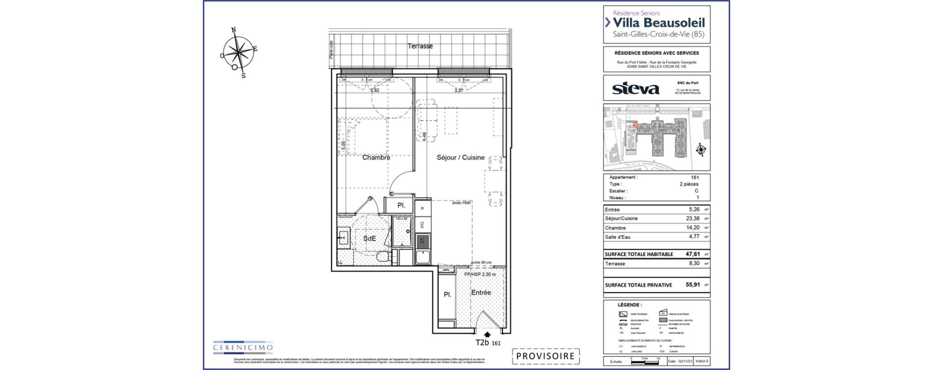 Appartement T2 de 47,61 m2 &agrave; Saint-Gilles-Croix-De-Vie Saint gilles