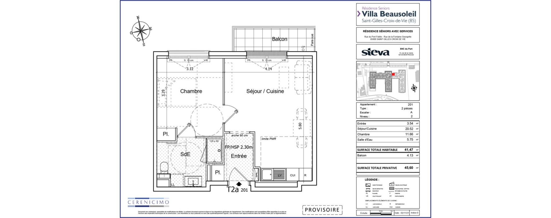 Appartement T2 de 41,47 m2 &agrave; Saint-Gilles-Croix-De-Vie Saint gilles