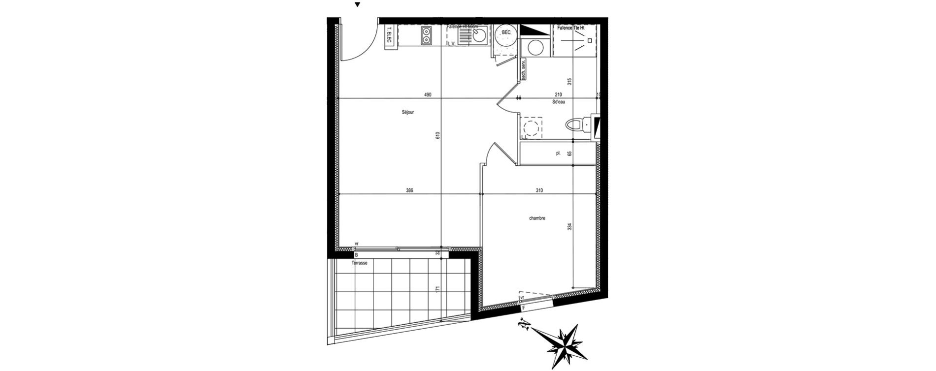 Appartement T2 de 46,10 m2 &agrave; Saint-Hilaire-De-Riez Centre