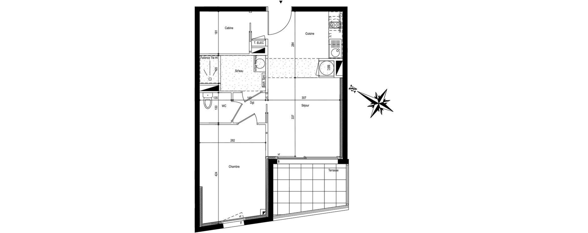 Appartement T2 de 42,20 m2 &agrave; Saint-Hilaire-De-Riez Centre