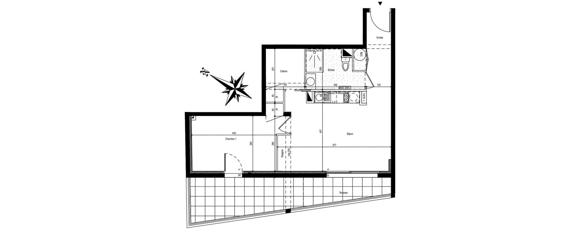 Appartement T2 de 50,70 m2 &agrave; Saint-Hilaire-De-Riez Centre