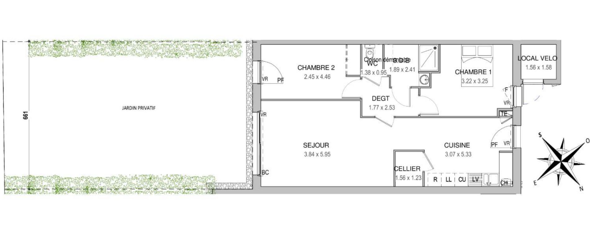 Maison T3 de 69,45 m2 &agrave; Saint-Jean-De-Monts Les verres