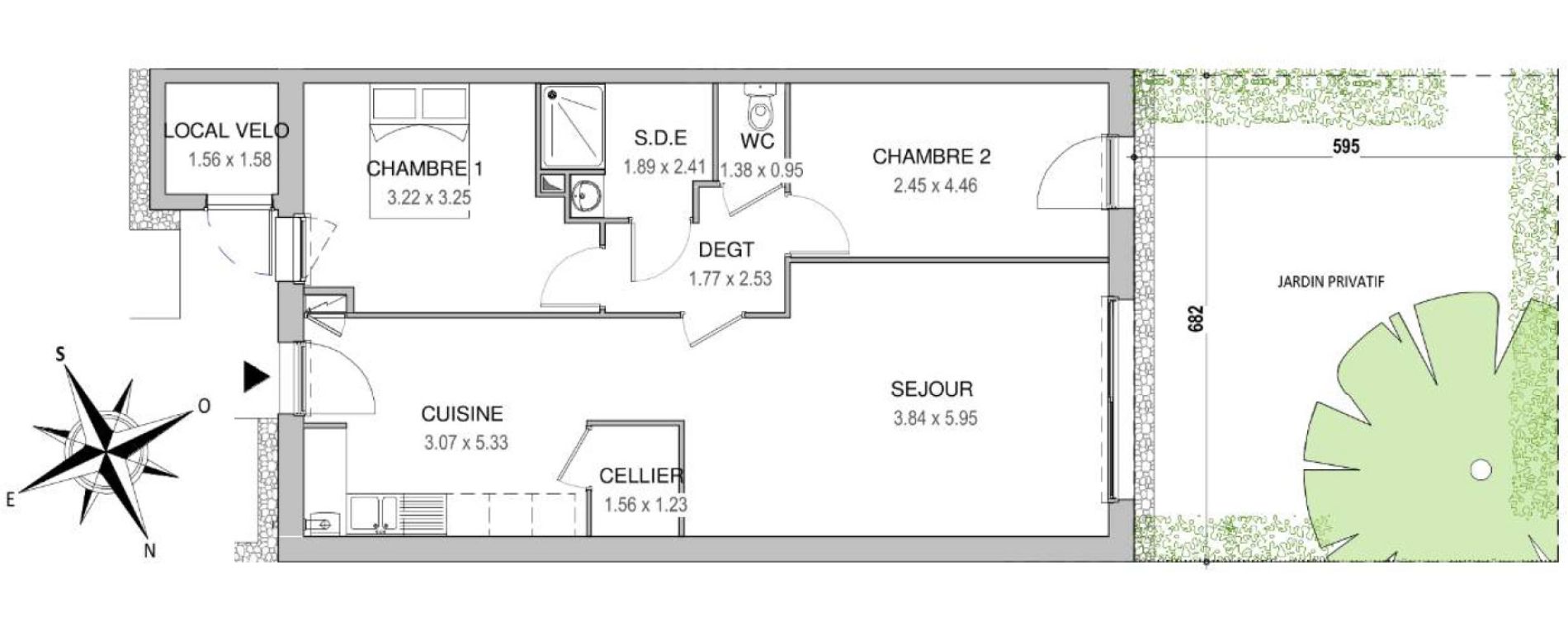 Maison T3 de 69,37 m2 &agrave; Saint-Jean-De-Monts Les verres
