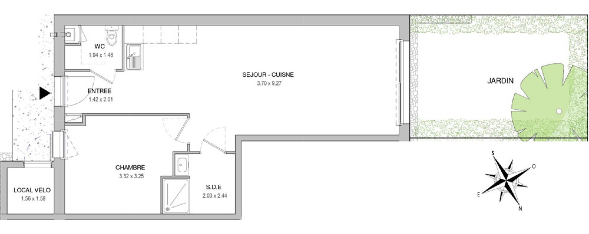 Villa T2 de 55,80 m2 &agrave; Saint-Jean-De-Monts Les verres