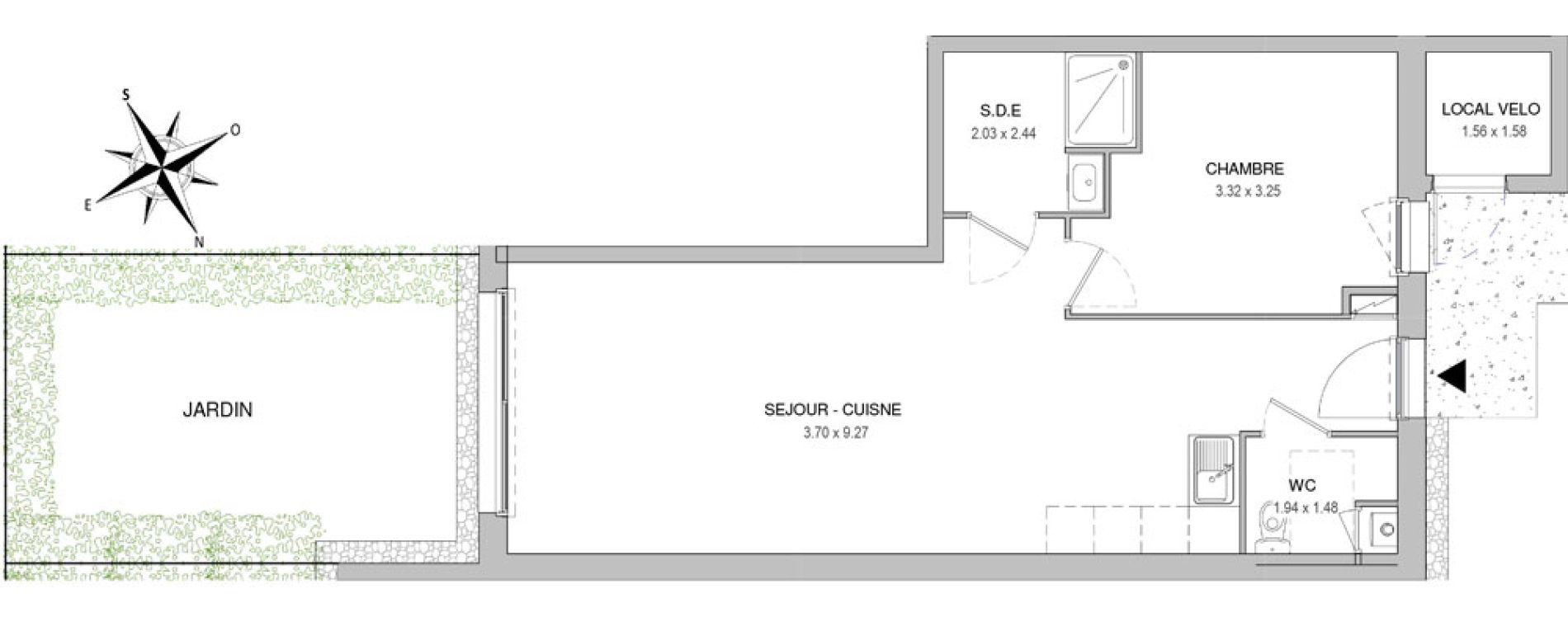 Villa T2 de 55,80 m2 &agrave; Saint-Jean-De-Monts Les verres