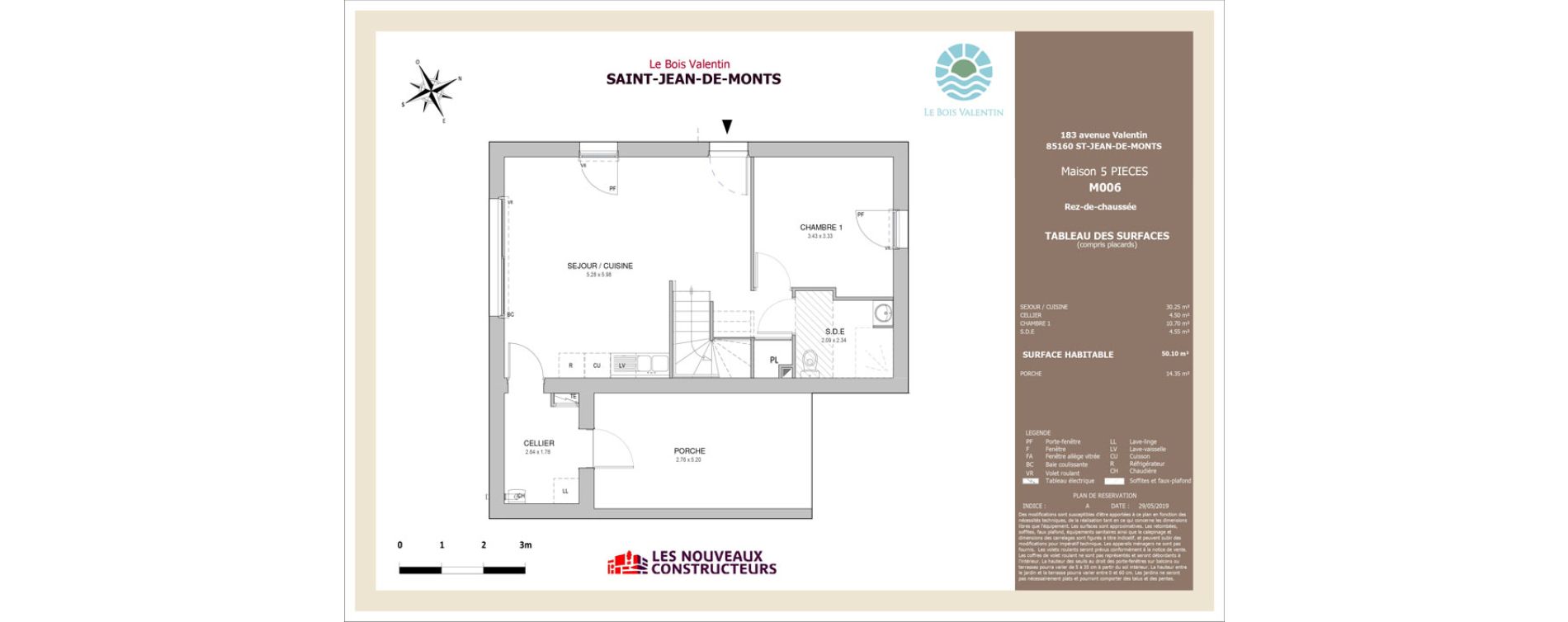 Maison T5 de 94,05 m2 &agrave; Saint-Jean-De-Monts Les verres