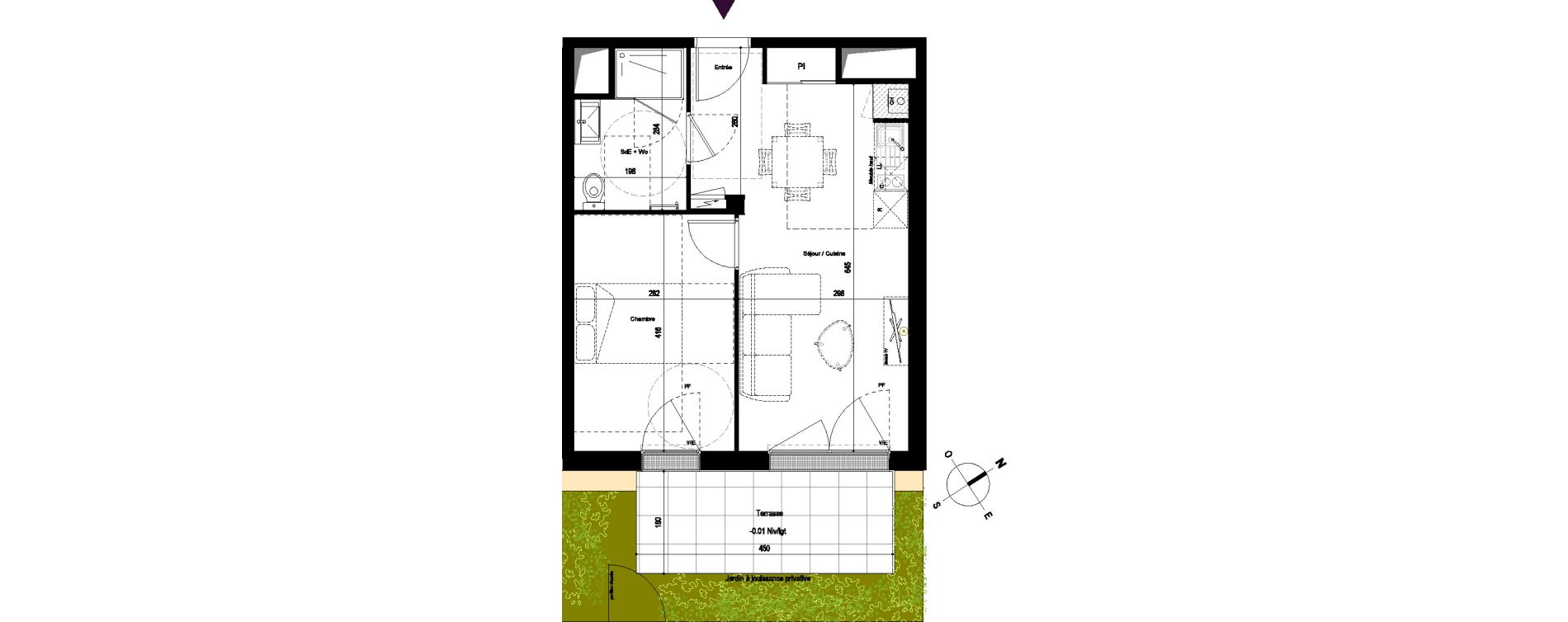 Appartement T2 de 39,13 m2 &agrave; Saint-Jean-De-Monts Centre