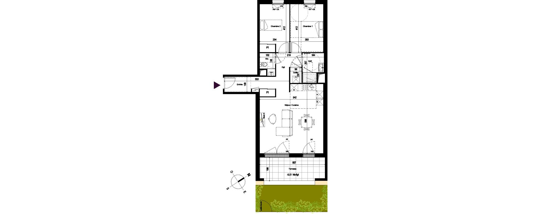 Appartement T3 de 70,86 m2 &agrave; Saint-Jean-De-Monts Centre