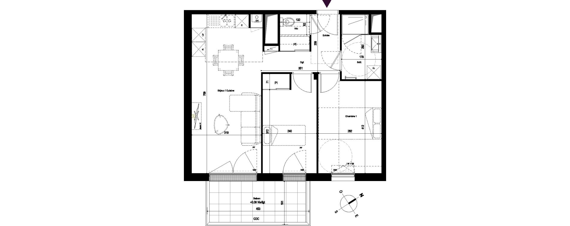 Appartement T3 de 56,62 m2 &agrave; Saint-Jean-De-Monts Centre